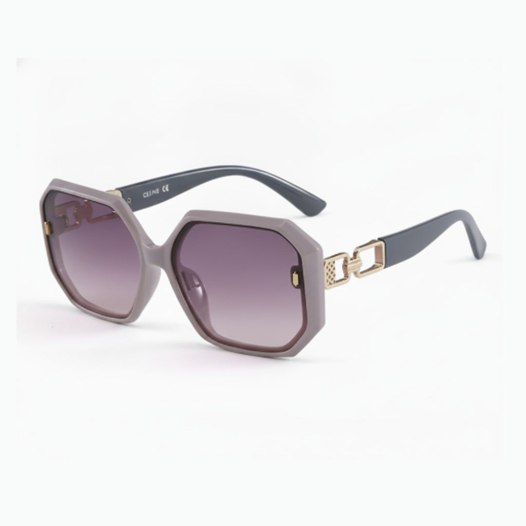 Oversized Gradient Square Sunglasses - Light Gray