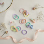 Pastel Wavy Hair Tie Set Pastel Rainbow