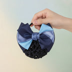 Oversized Bow Hair Claw - Ombre Blue