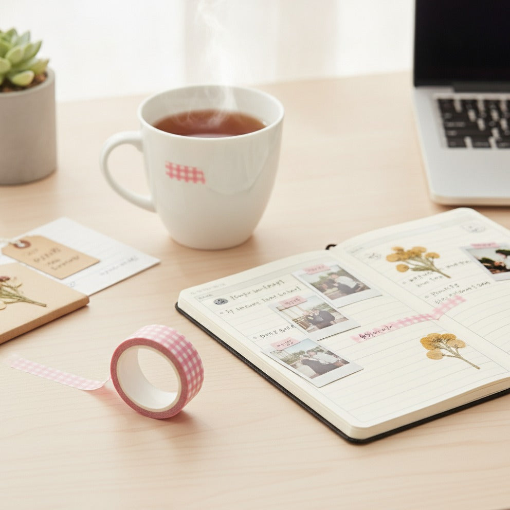 Decorative Tape Set - Pink Plaid