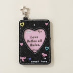 Cute Heart Window Card Holder Keychain – bags & wallets (view 1)