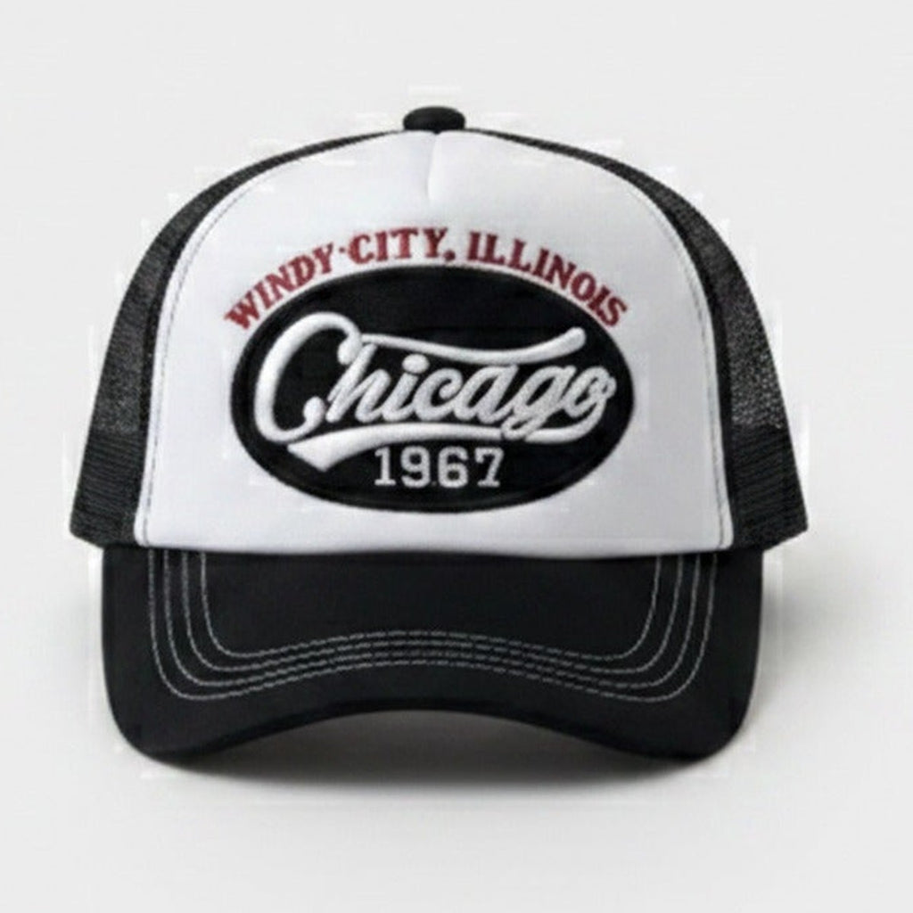 Chicago Windy City Trucker Cap - Black – apparel accessories (view 1)