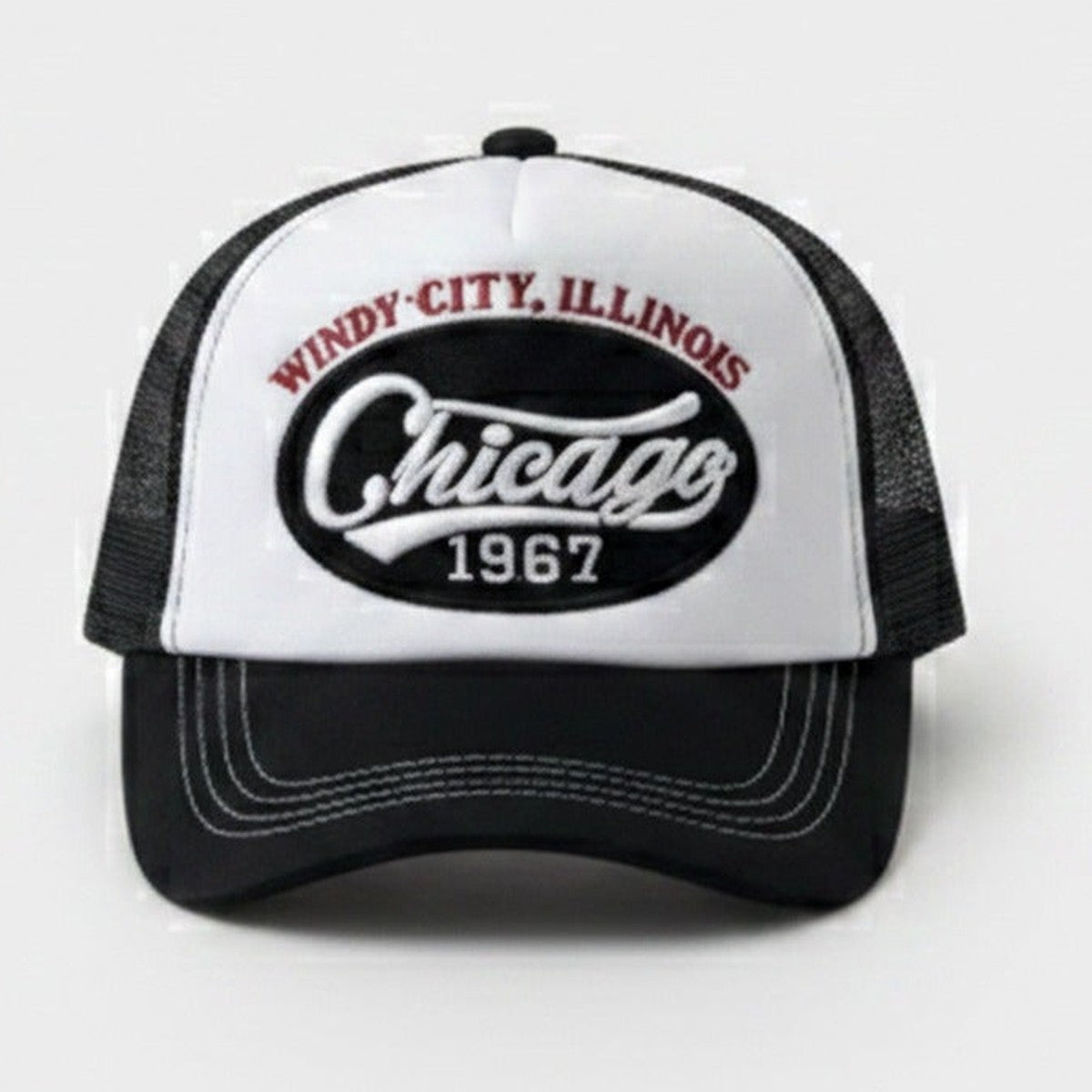 Chicago Windy City Trucker Cap - Black – apparel accessories (view 1)