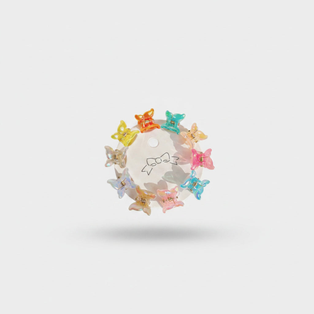 Mini Star Hair Clip Set Butterfly Mix