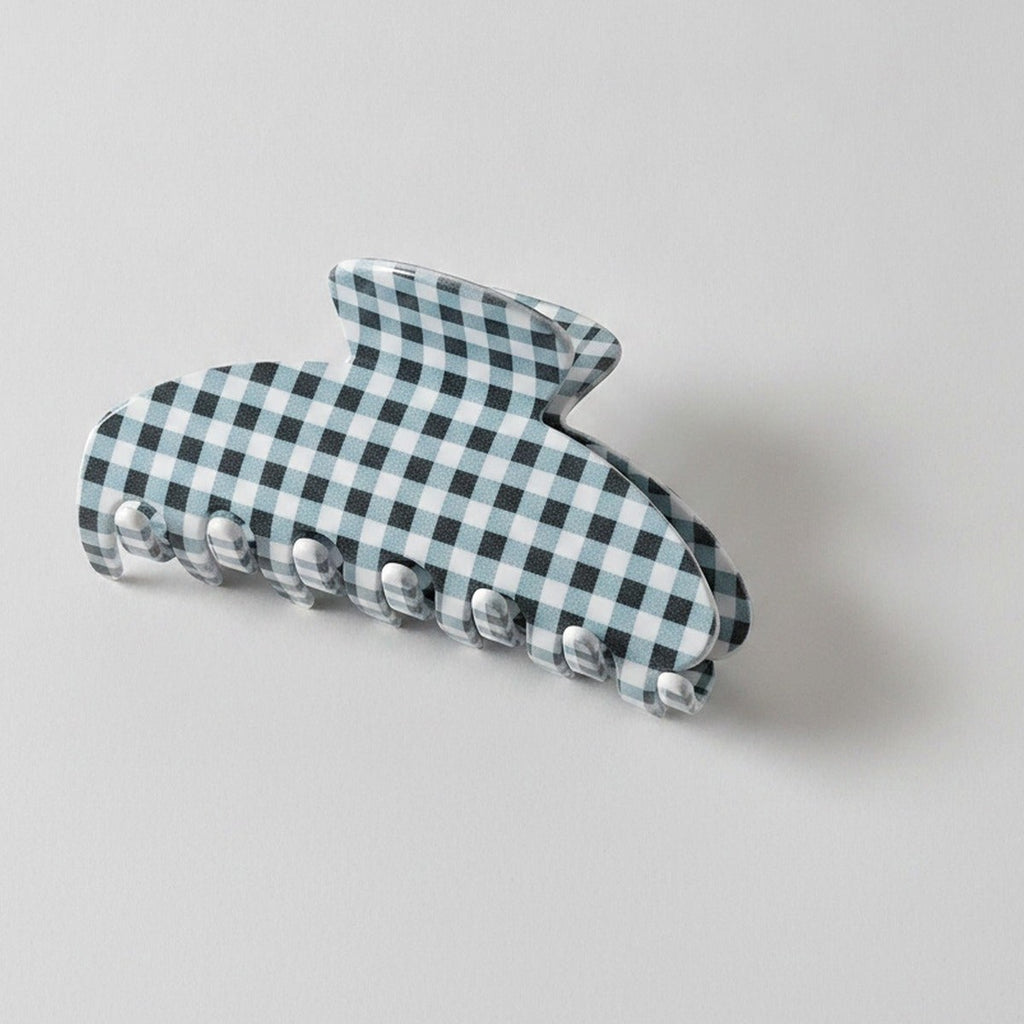 Hair Claw Clip - Blue Green Plaid – hair accessories (view 1)