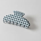 Hair Claw Clip - Blue Green Plaid – hair accessories (view 1)