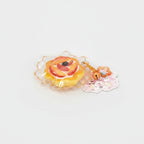 Fruit Tart Squishy Charm - Pink Peach Tart