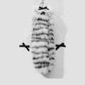 Fuzzy Leopard Tail Bag Charm - Black & White