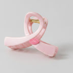 Pink Twisted Hair Claw Clip With Gold Accent – hair accessories (view 1)