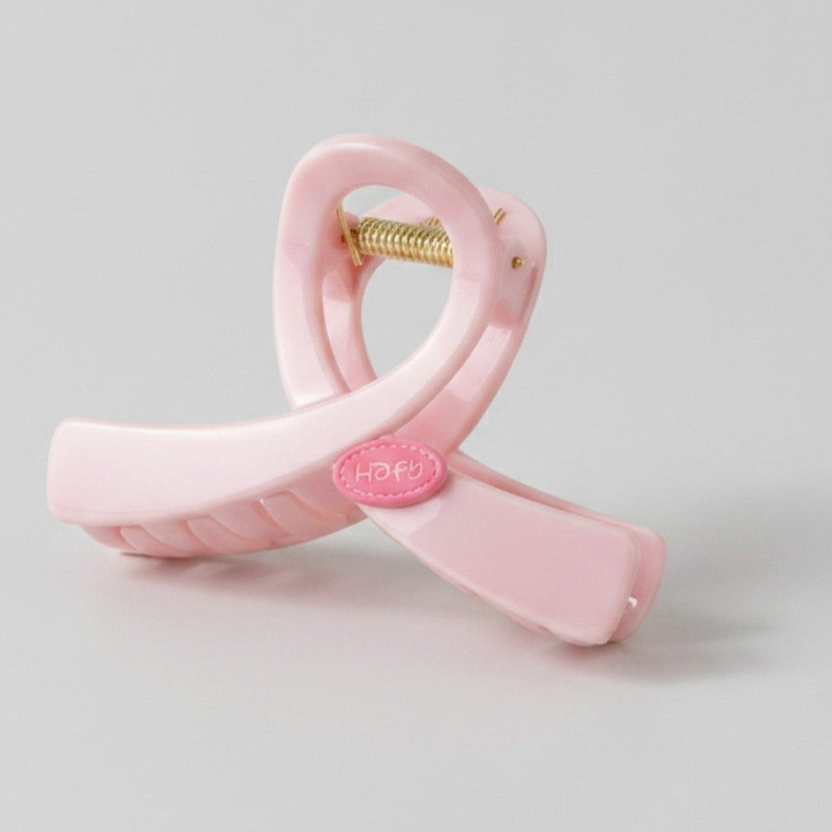 Pink Twisted Hair Claw Clip With Gold Accent – hair accessories (view 1)