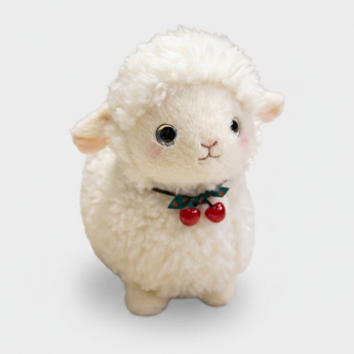 Adorable White Lamb Plush Toy With Cherry Bells – novelty & toys (view 1)