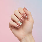 Leopard Print Nail Ring Set - Leopard & Rose Gold