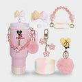 Pink Beaded Flower Charm Cup Accessory Set – novelty & toys (view 1)