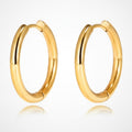 Minimal Chunky Hoop Earrings - Gold
