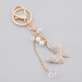 Sparkle Butterfly Charm Keychain - White