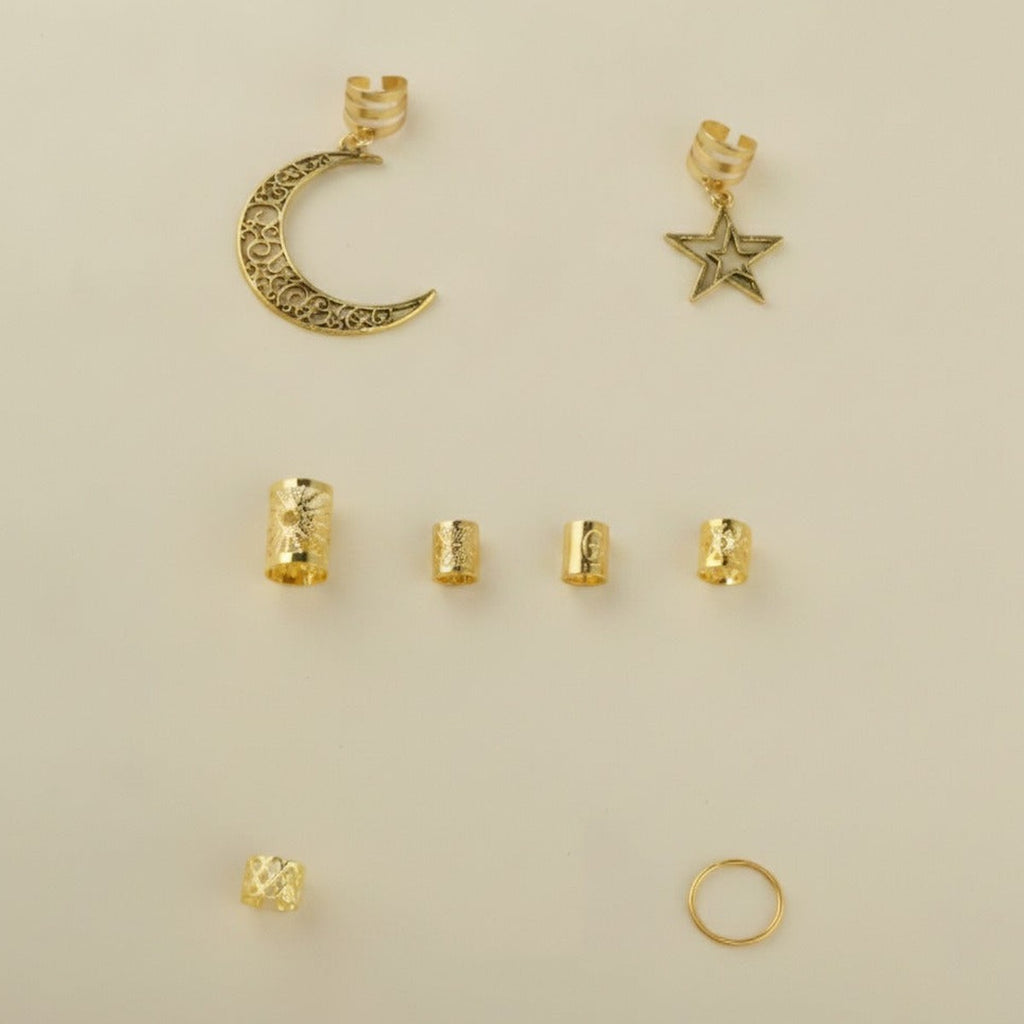 Celestial Hair Clip Charm Set - Gold – hair accessories (view 1)