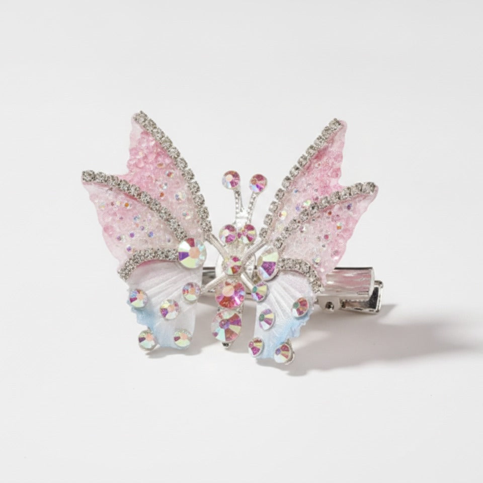 Sparkle Butterfly Hair Claw - Pink & Blue