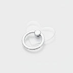 Sparkle Heart Phone Ring Charm Silver Heart