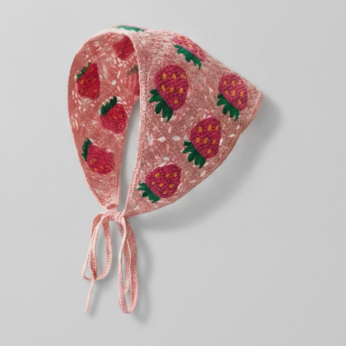 Embroidered Floral Mini Bonnet Headwrap - Type M