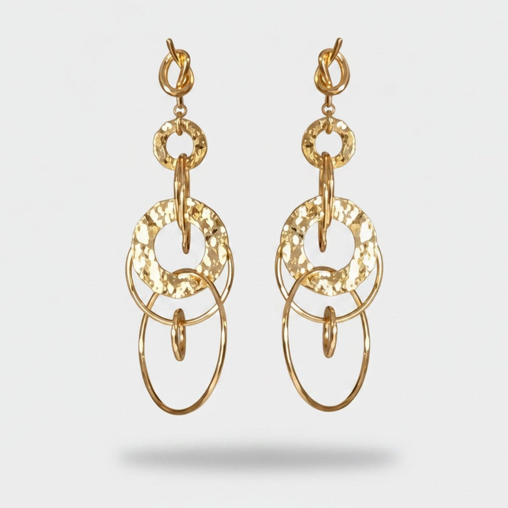 Gold Chain Link Dangle Earrings – jewelry (view 1)