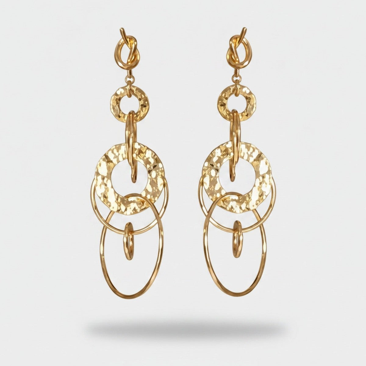 Gold Chain Link Dangle Earrings – jewelry (view 1)