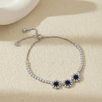Adjustable Tennis Bracelet - Gold & Crystal