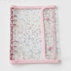 Star Ring Binder with Snap Closure - Light Pink Outer Shell + A5 Six-Hole Two-Grid PP Inner 10 Sheets – stationery (view 1)