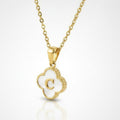 Butterfly Initial Pendant Necklace - Gold