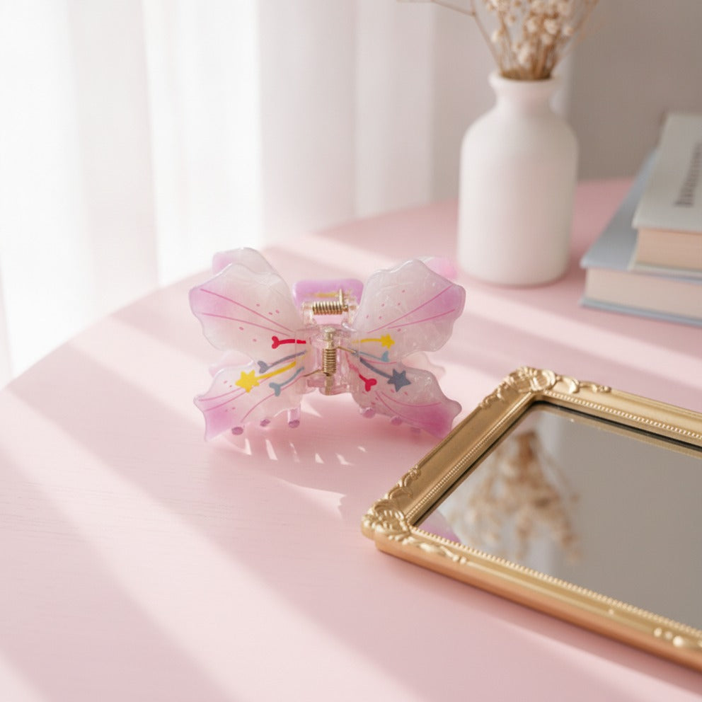 Butterfly Wing Hair Claw - Pink Purple Butterfly
