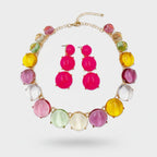 Colorful Bubble Statement Necklace & Earrings Set – jewelry (view 1)