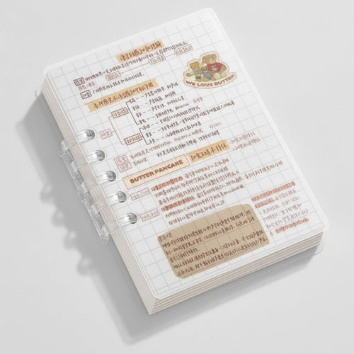 A7 Grid Notebook with Spiral Binding