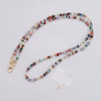 Beaded Phone Charm Keychain - Multicolor Stone