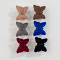 Fuzzy Bear Claw Hair Clip Set - Dark Brown – hair accessories (view 1)