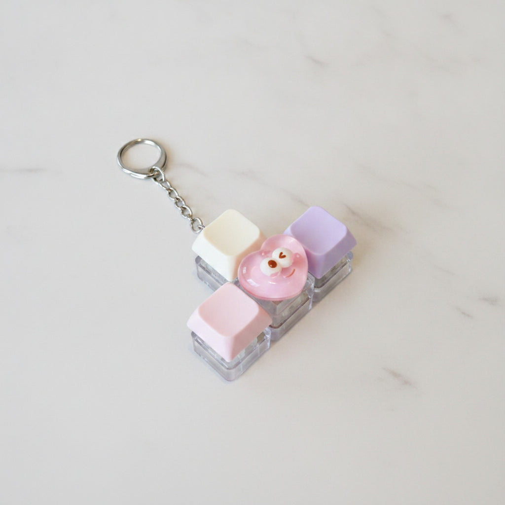 Smiley Face Keychain With Blocks - Type 1