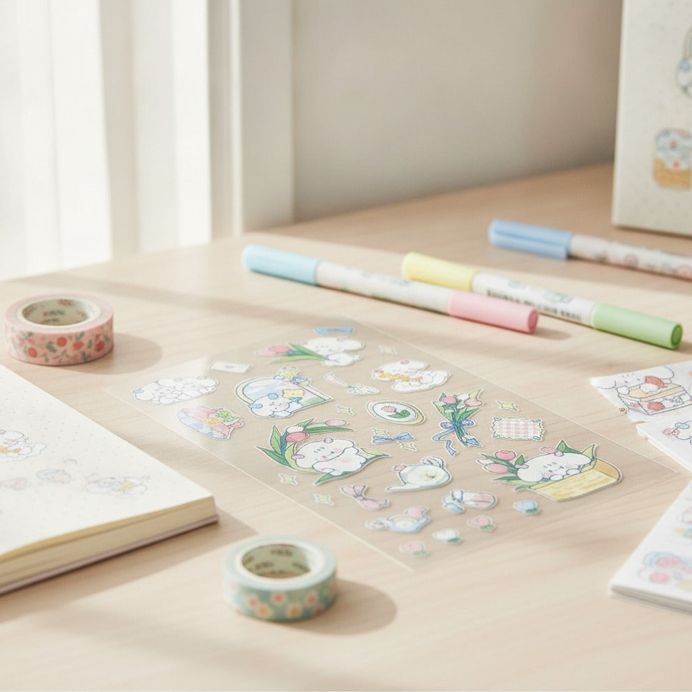 Kawaii Sticker Sheet Set - Garden Getaway