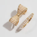 Pearl & Crystal Bow Ring - Gold
