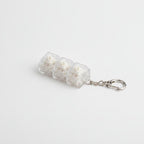Mini Keycap Trio Keychain - Milky White
