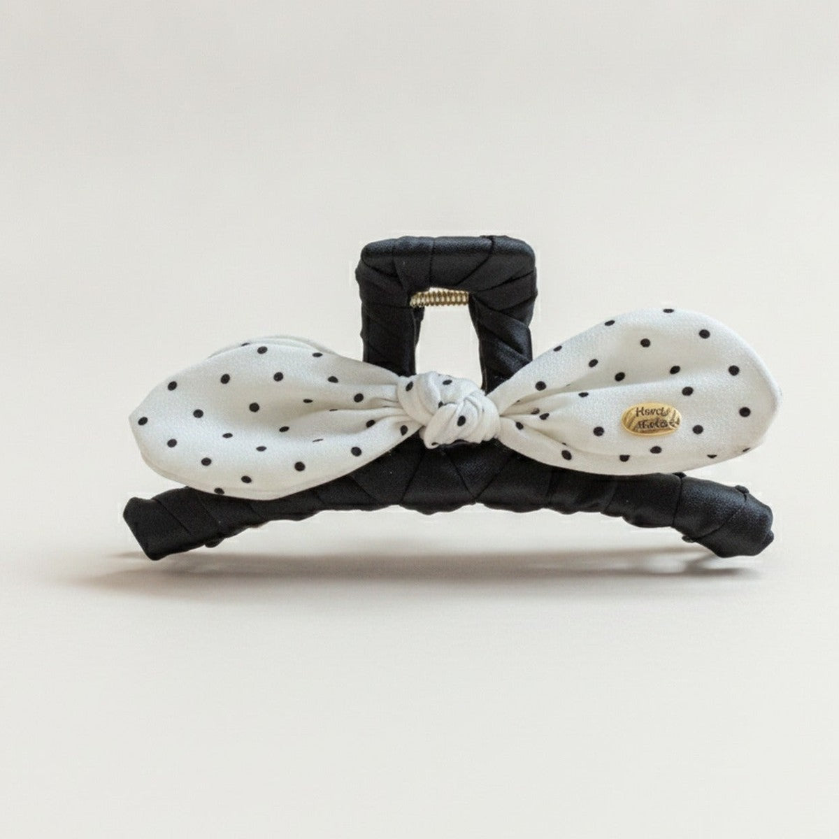 Polka Dot Bow Hair Claw Clip Set – hair accessories (view 1)