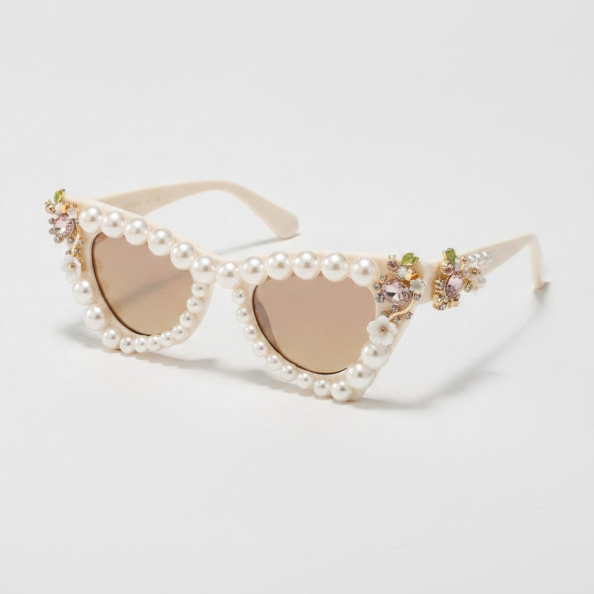 Pearl Heart Shaped Cat Eye Sunglasses - Pearl Heart Sunglasses – eyewear (view 1)