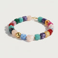 Rainbow Candy Cube Beaded Necklace - Multi