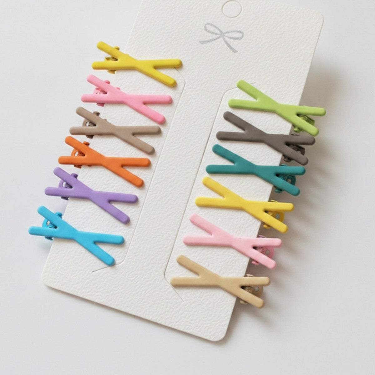 Colorful Bow Hair Clips Set Rainbow Accessories – hair accessories (view 1)
