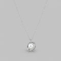Pearl and Crystal Spiral Pendant Necklace – jewelry (view 1)