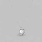 Pearl and Crystal Spiral Pendant Necklace – jewelry (view 1)