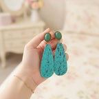 Turquoise Drop Statement Earrings Turquoise