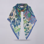 Mixed Floral Print Square Scarf - Multi Floral