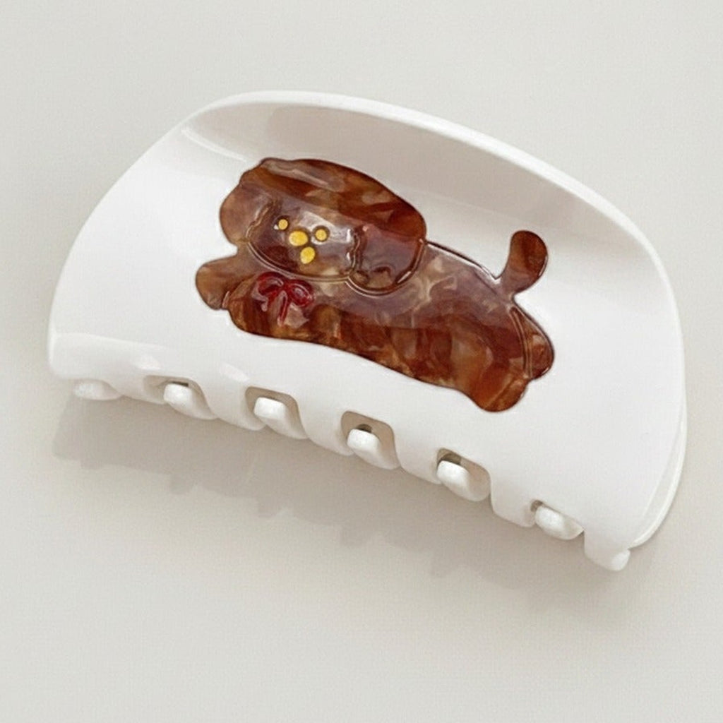 Tortoiseshell Lucky Cat Hair Claw Clip – hair accessories (view 1)