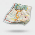 Vintage Map Silk Scarf With Floral Embroidery – scarves & belts (view 1)