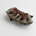 Wool Hair Claw With Brown Leather Bow – hair accessories