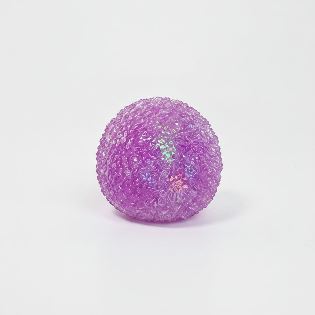 Sparkling Texture Squishy Ball - Purple