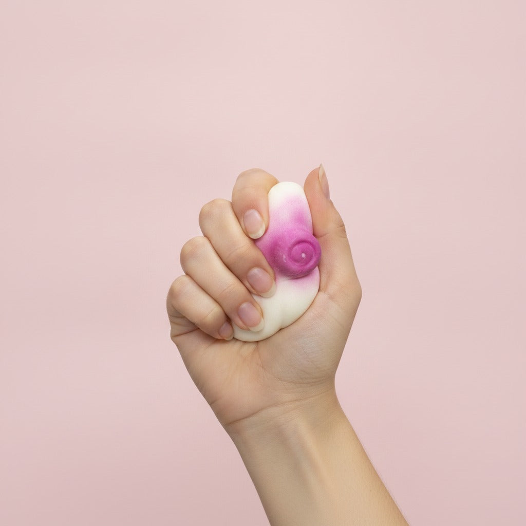 Cute Swirl Flower Shaped Buns - squeeze in hand